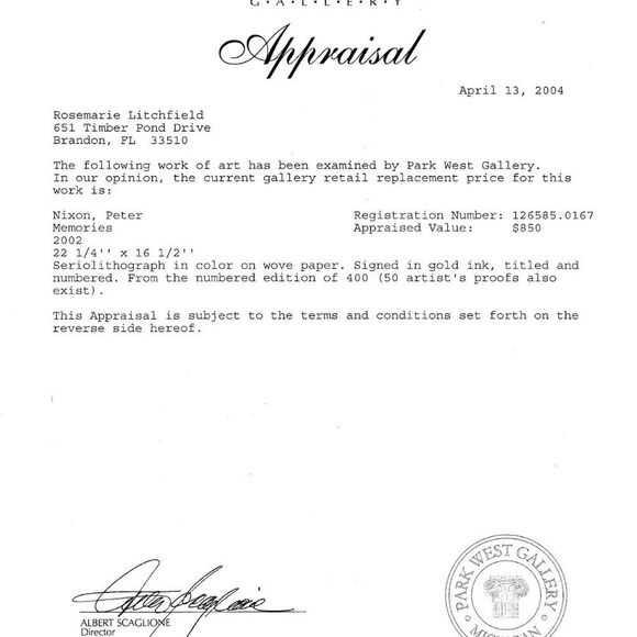 "Memories" by Peter Nixon Serio Lithograph - Picture 7 of 8